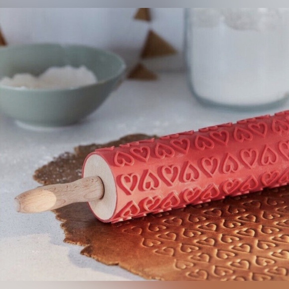Heart pattern rolling pin sleeve cover - Picture 3 of 4